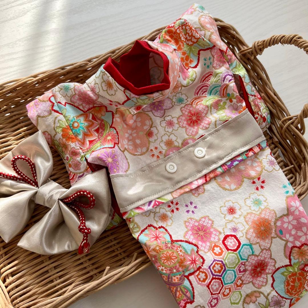 10/9【 Sakura様オーダー 】犬服　着物　振袖