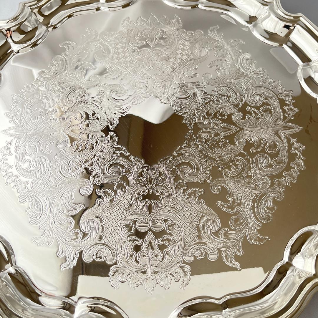 【英国】チッペンデール ギャラリートレー / ドリンクトレー 36cm