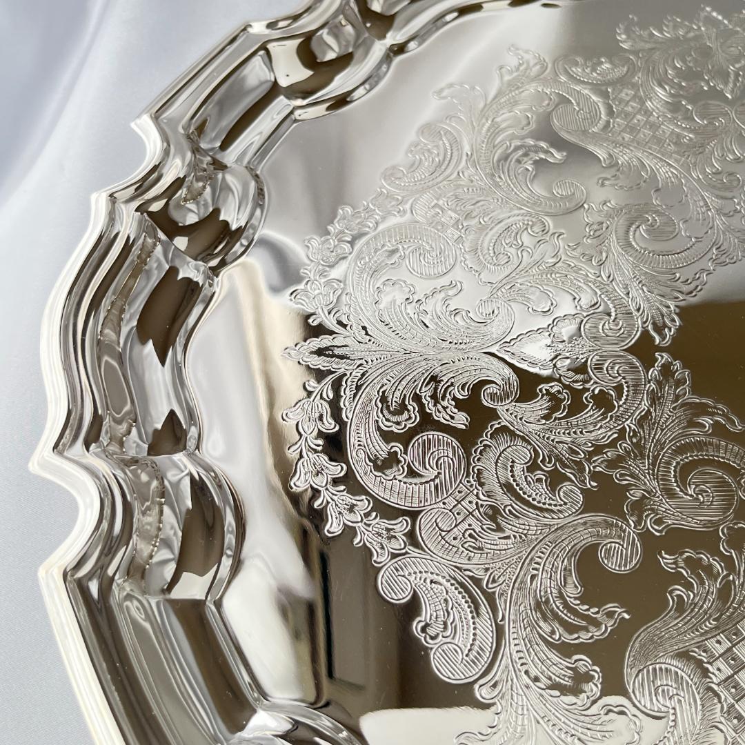 【英国】チッペンデール ギャラリートレー / ドリンクトレー 36cm