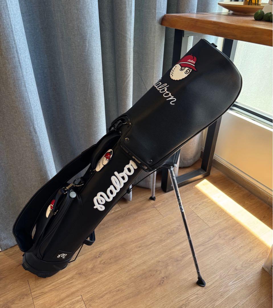マルボン ゴルフmalbon golf キャディバッグ 男女兼用3分割 ブラック