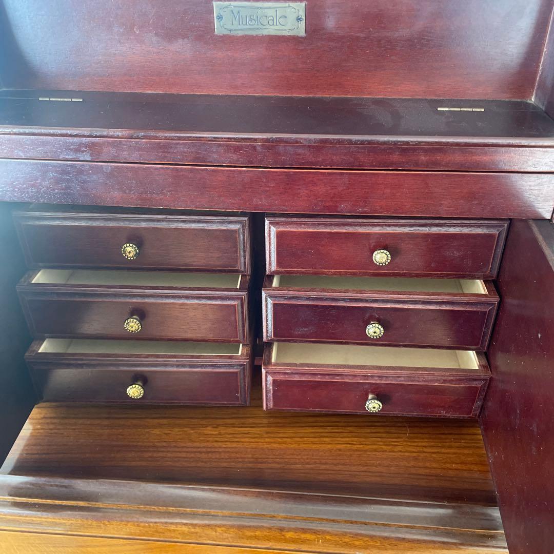 木製 ピアノ ジュエリーケース オルゴール付き アクセサリーケース