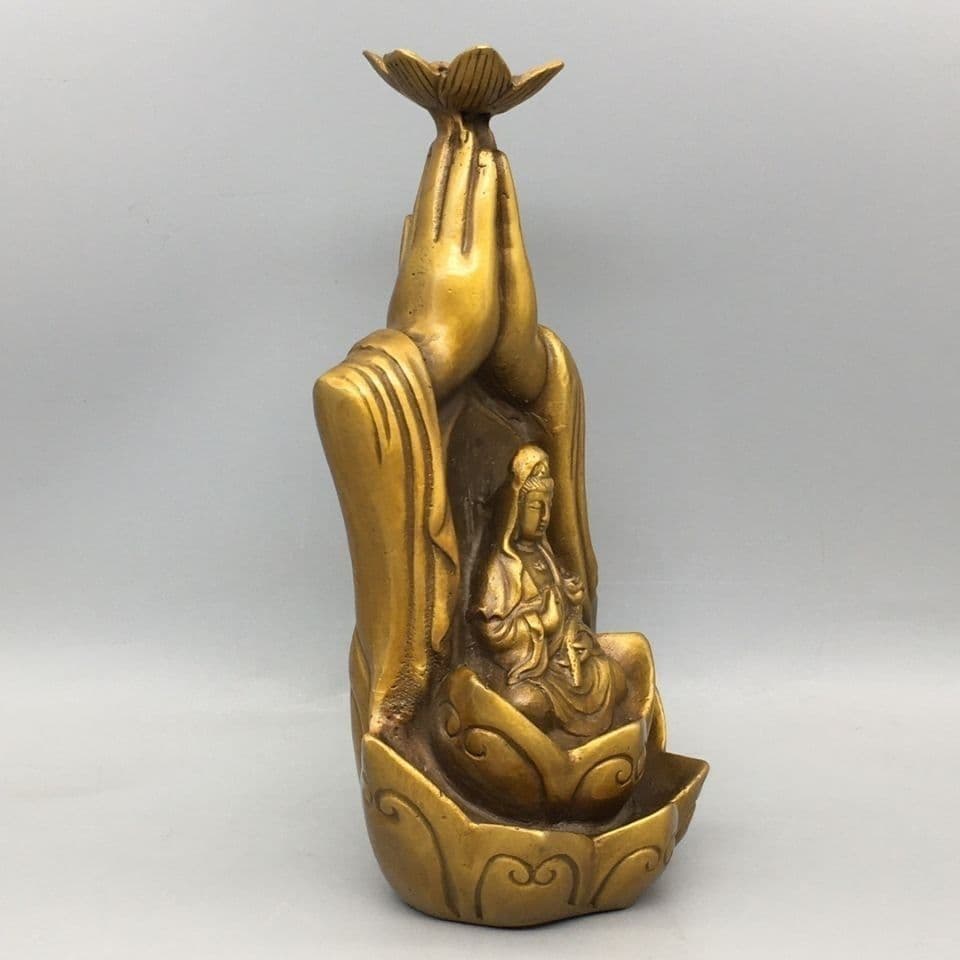 仏手 観音 倒流香炉 茶道 沈香炉 仏堂の 置物