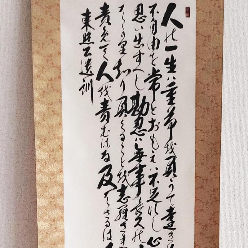 掛軸☆佐久間蒼穹☆「東照神君遺訓」半切