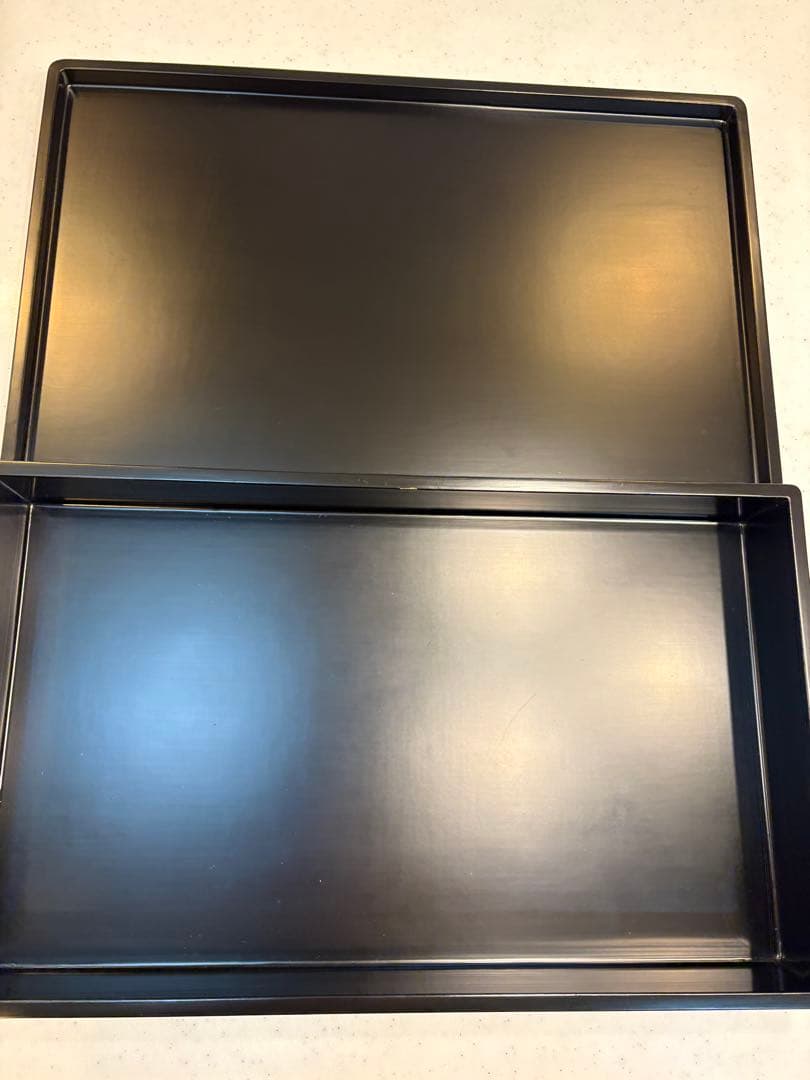 山本進也 野菜蒔絵 大型お重 一段 漆器 45cm 作家物