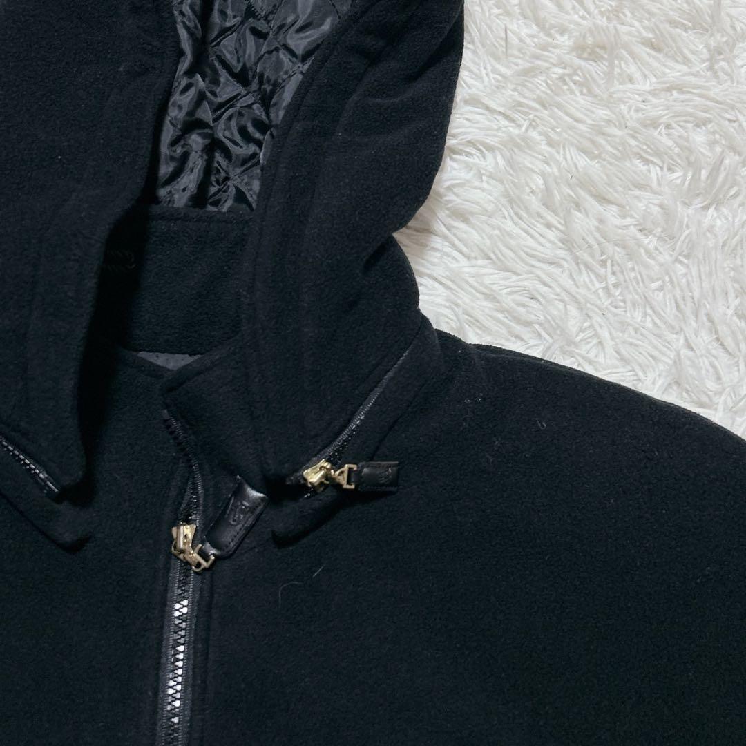 【2229】✨美品✨ フリースジャケット　ゴルフモチーフ　ロング　ポケット多数