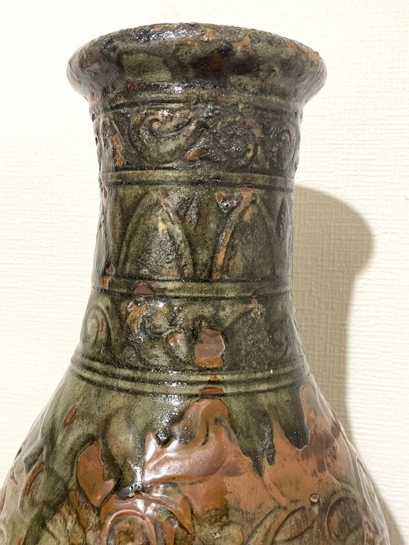 やちむん 琉球焼 壷屋焼 花瓶 花入れ 沖縄 焼き物 高さ44cm