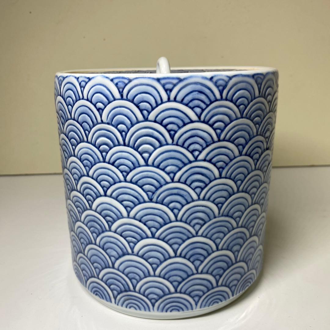 【茶道具】喜兵衛造　青海波水指（共箱）