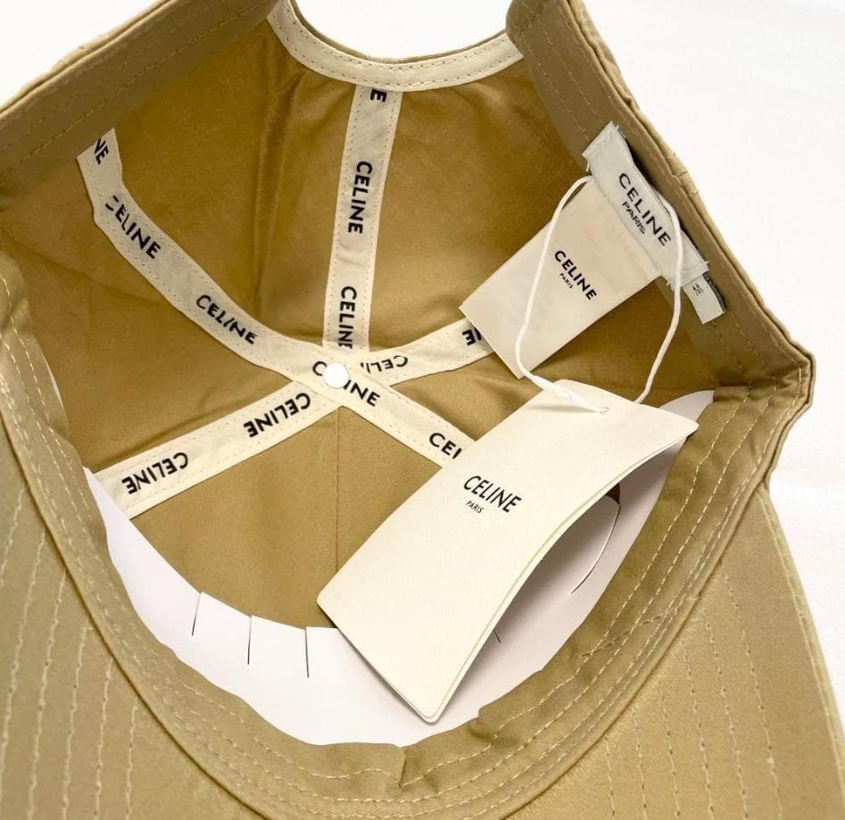 CELINE トリオンフ キャップ コットン カシミア コーデュロイ·