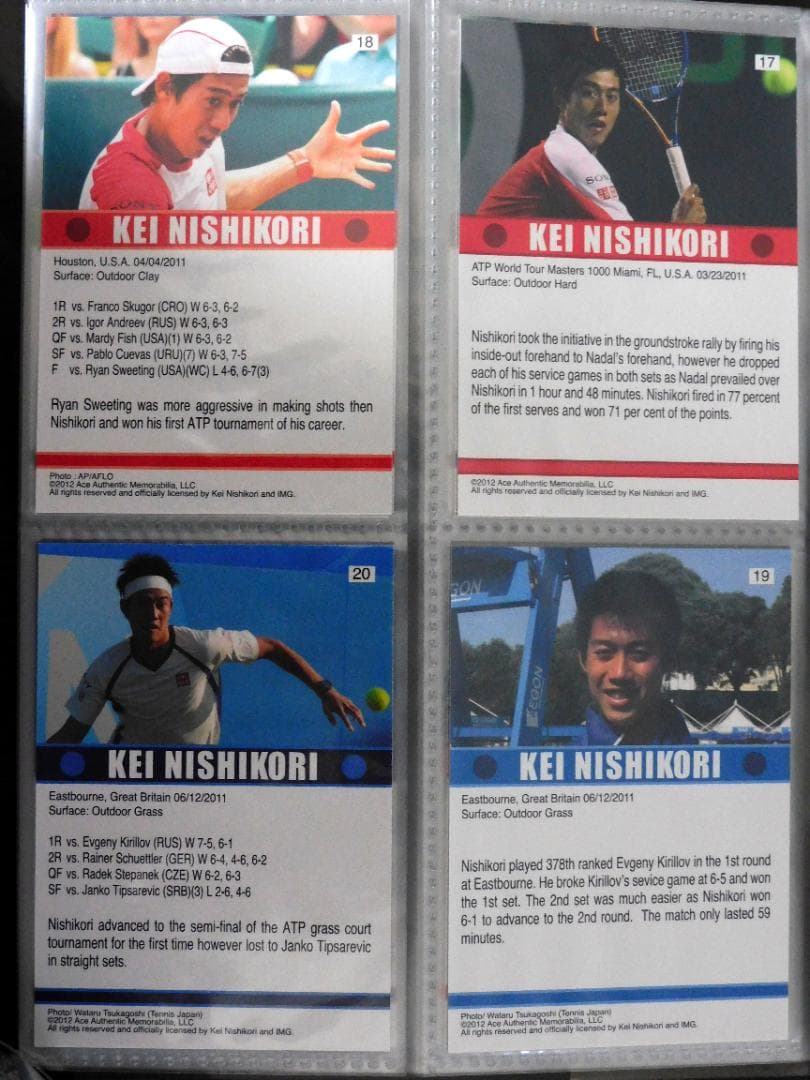 ACE 錦織圭 トレカ 31枚＋ 錦織圭/ジョコビッチ デュアルジャージ カード