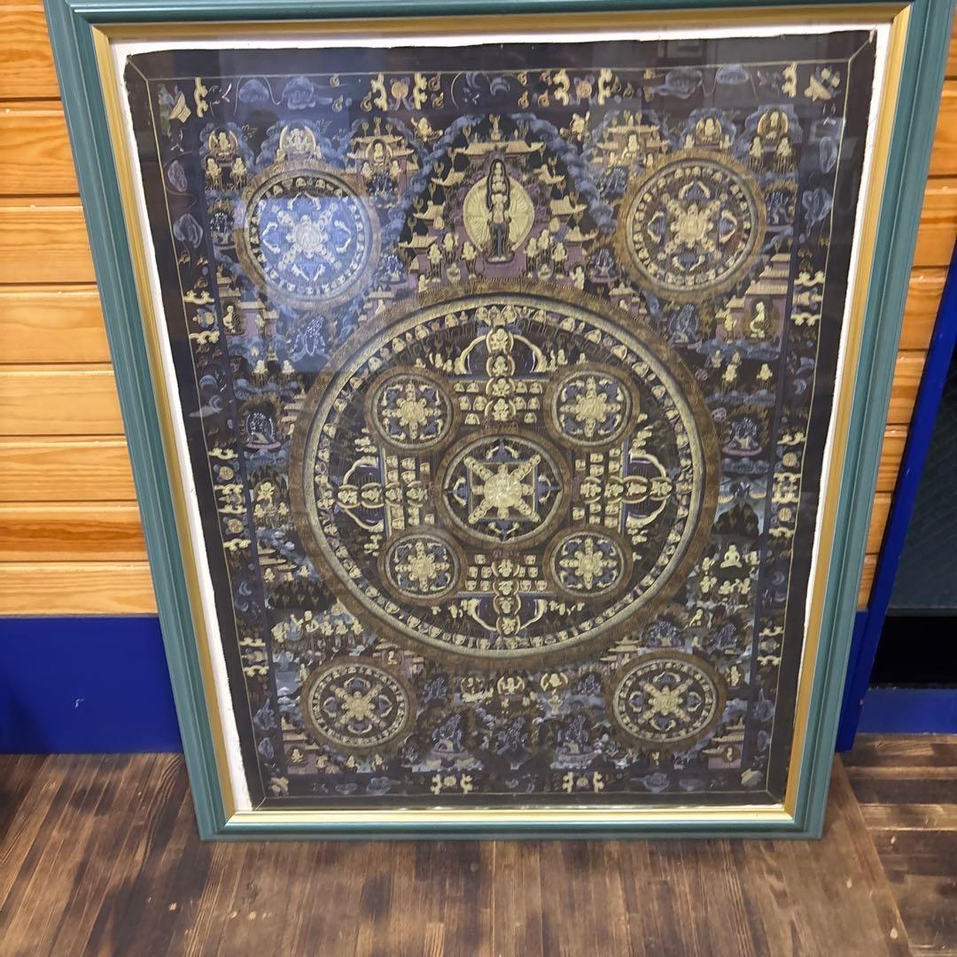 仏教曼荼羅アート 大きなフレーム　曼荼羅