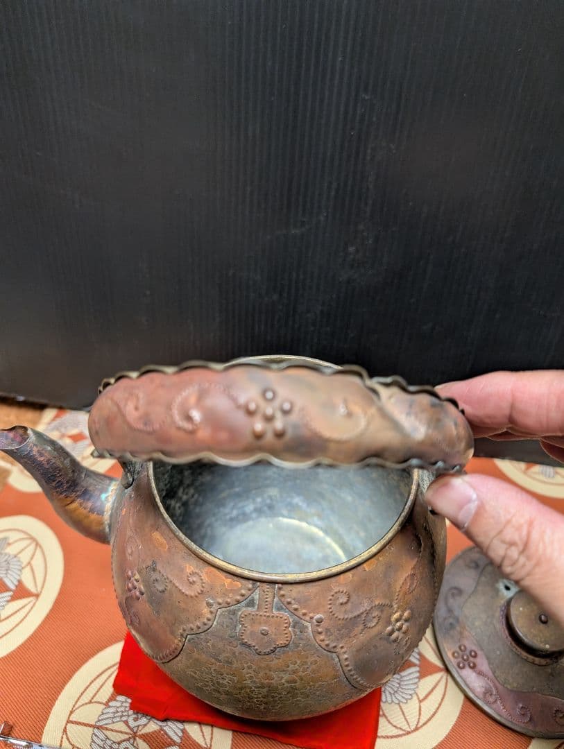 銅製装飾薬缶アンティック 約20cm貴重品