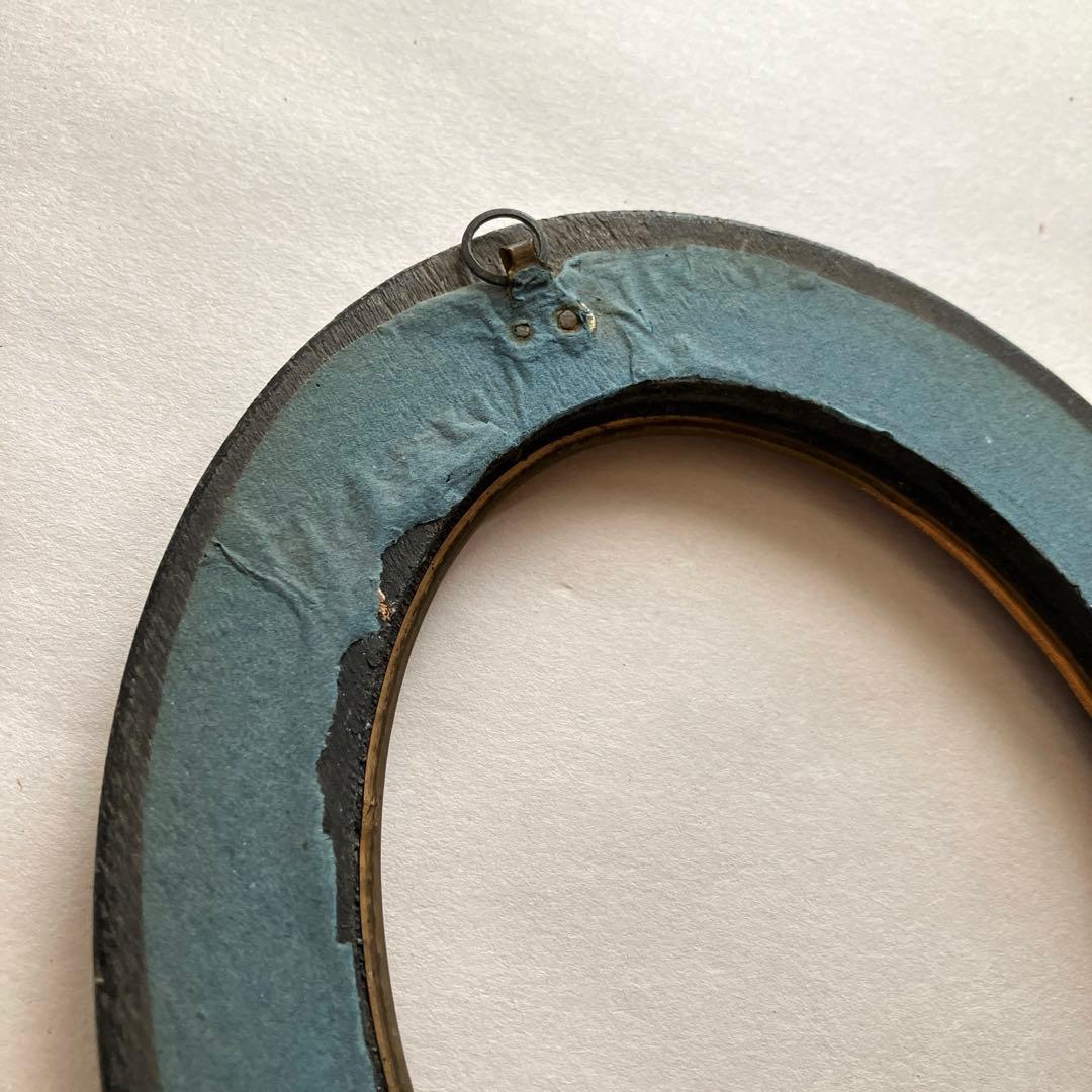 フランス アンティーク ナポレオンⅢ世 木製オーバルフレーム:a