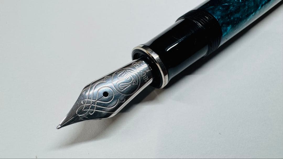 お*か様 ペリカン スーベレーン M805 オーシャンスワール　ニブEF　Pel