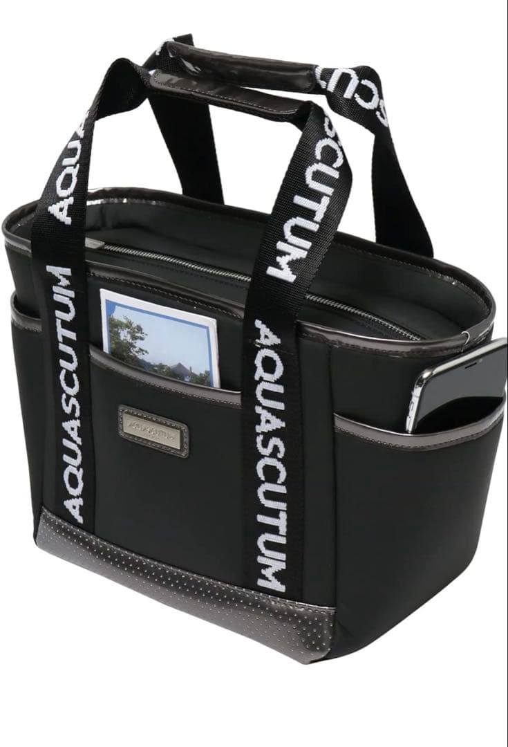 AQUASCUTUM トートバッグ 黒　保冷バック