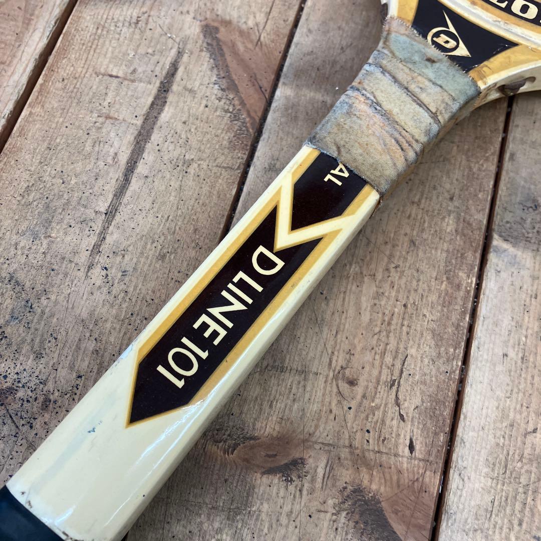 ビンテージ 当時物 70年代 旧ダンロップ D-Line 101 テニスラケット