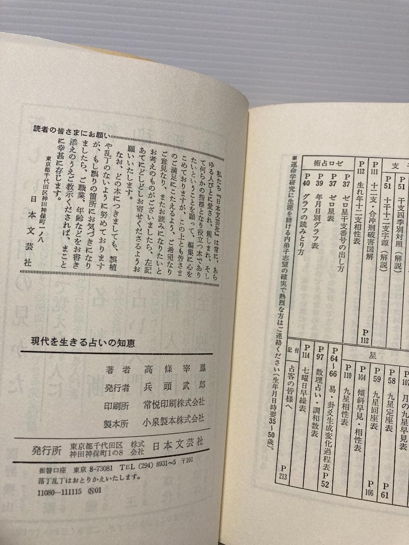 高條宰鳳　現代を生きる占いの知恵　日本文芸社　1980年発行
