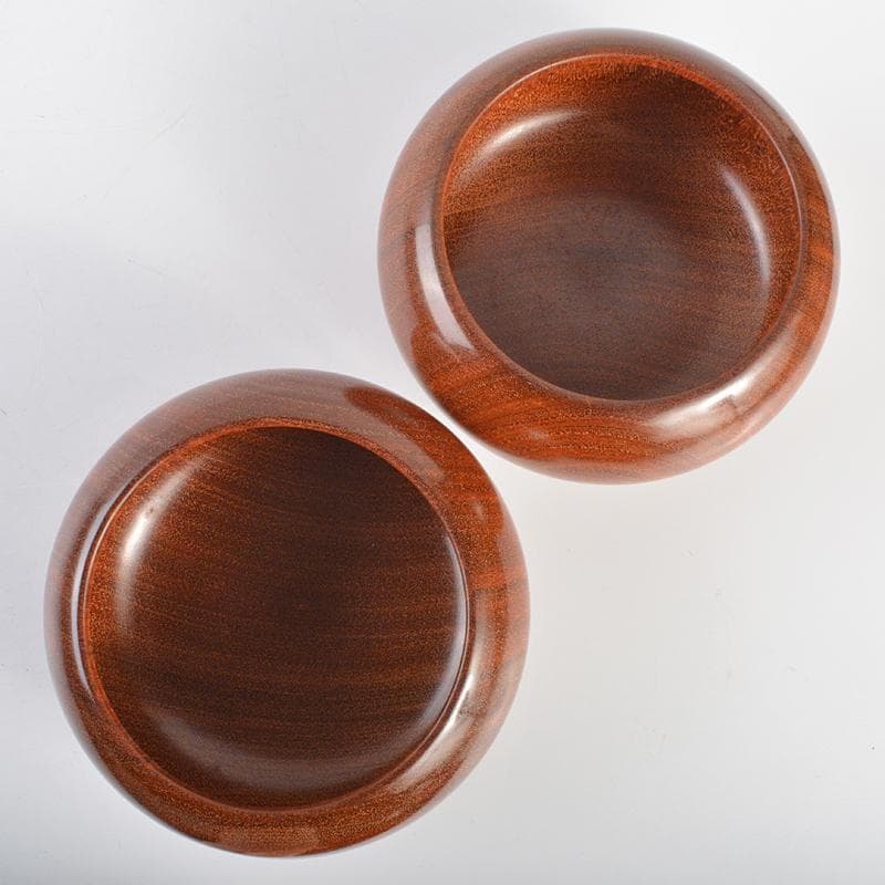 囲碁　鱗屋精製　本蛤碁石　那智黒碁石　本花梨碁笥　一套　共箱　M　R7800B