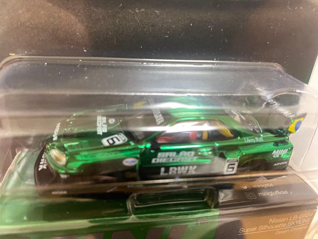 MINI GT Nissan LB-ER34 ブラジル限定　グリーンクローム
