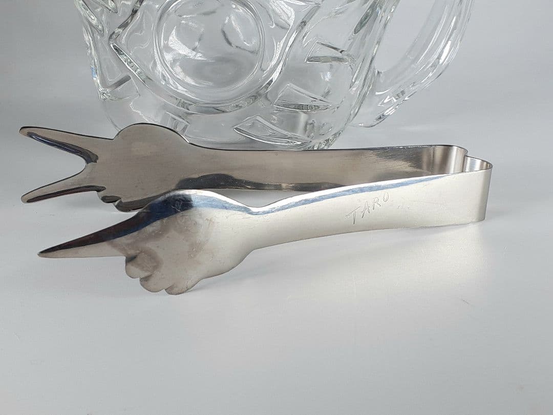 岡本太郎　ガラスピッチャー&トング　まつげ　アイスペール　TARO