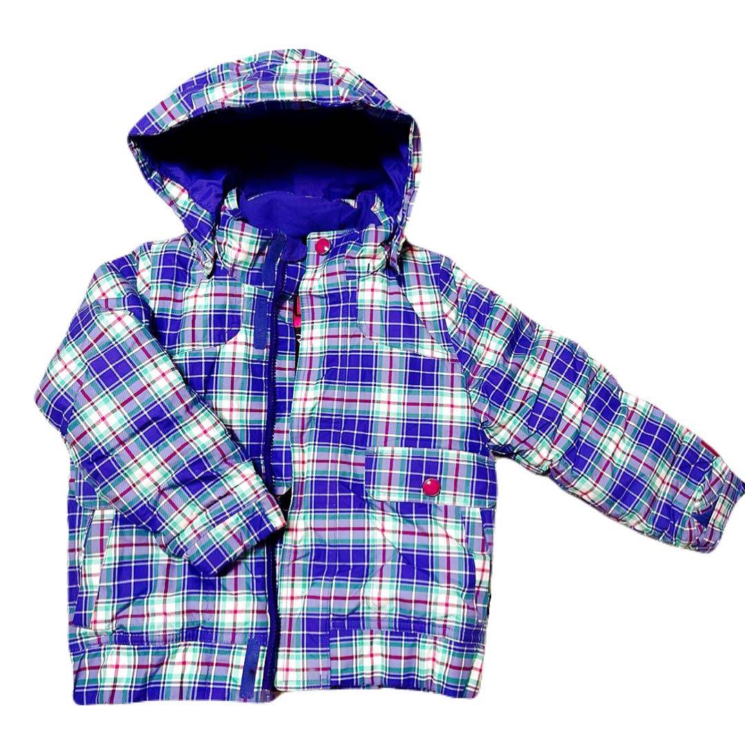 バートン チェック柄 セットアップ スキーウェア ジャケット ビブパンツ ブルー