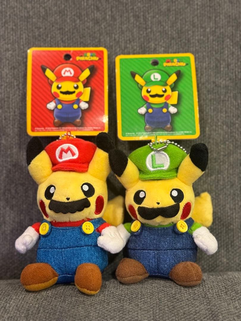 マリオピカチュウ/ルイジピカチユウ　ぬいぐるみセット