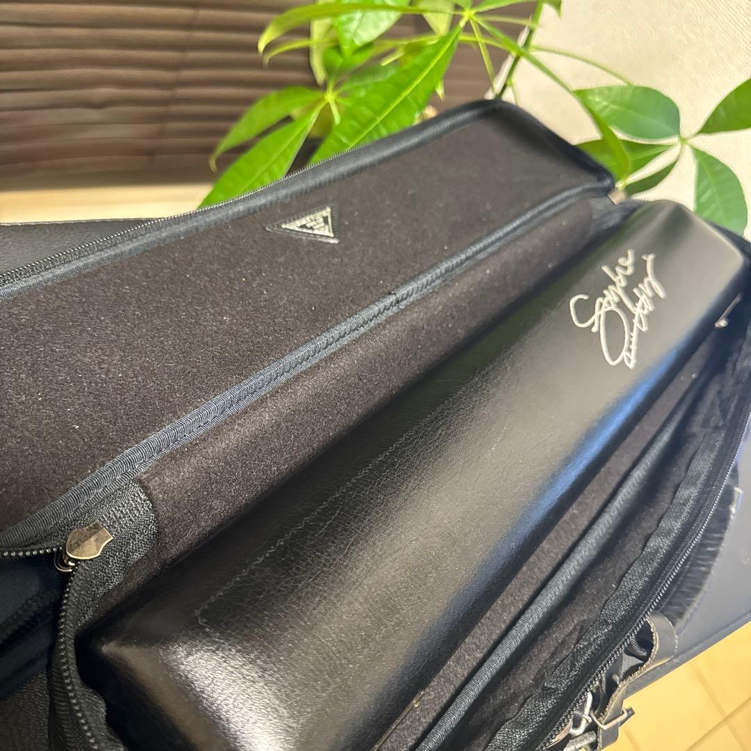 SANKYO フルート　総銀製H足部管　彫刻あり