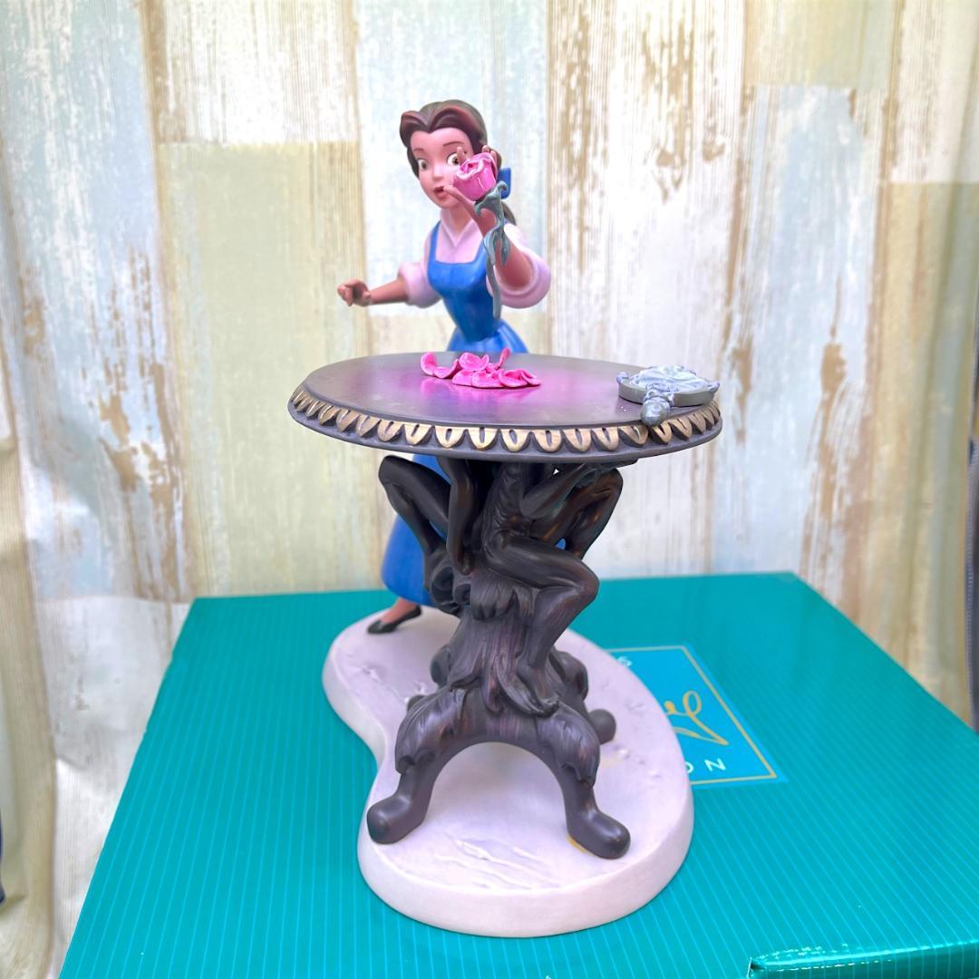 激レア★WDCC 美女と野獣 ベルと魔法のバラ バラのテーブル 陶器製フィギュア