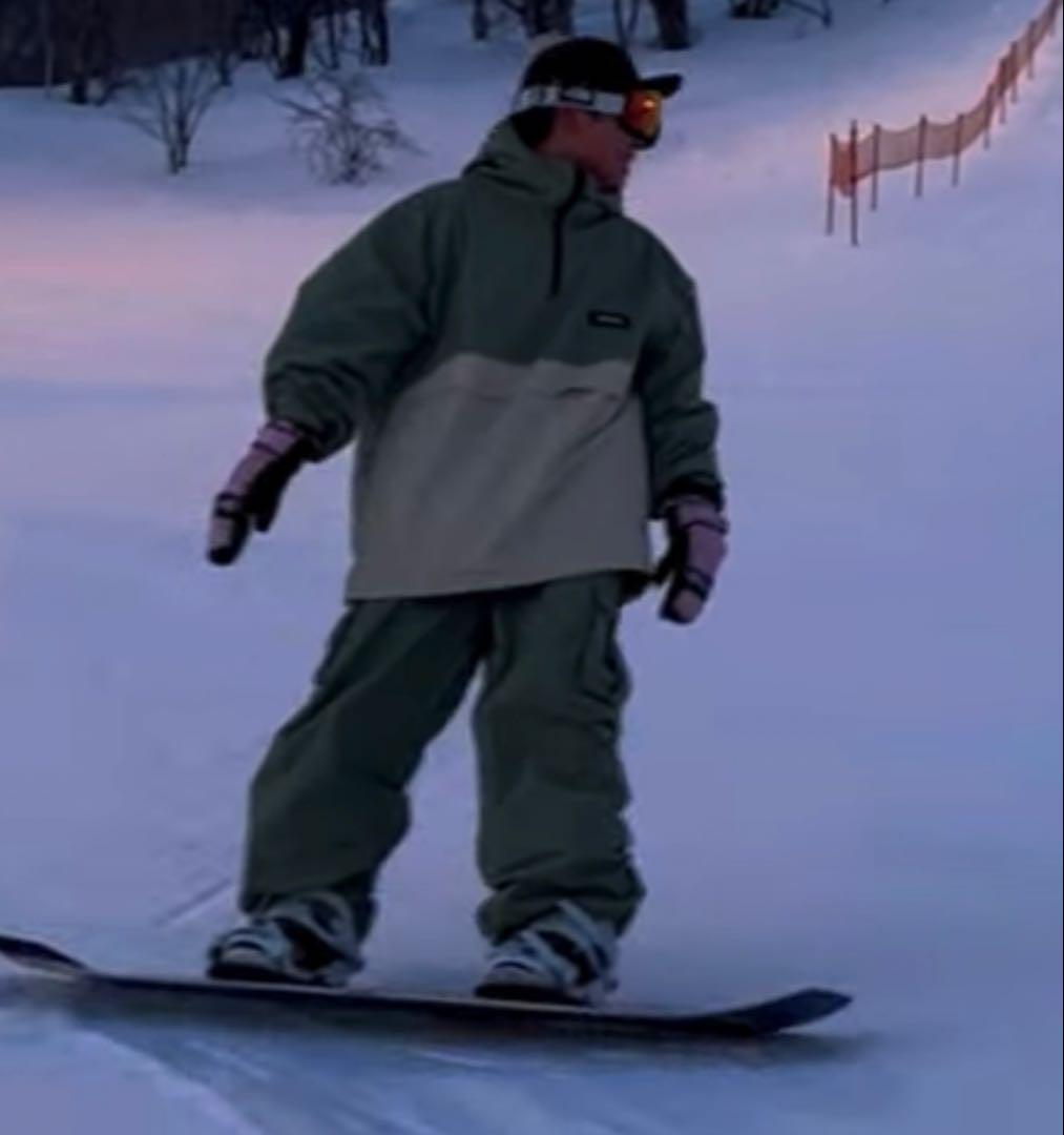 HIMANI ハイマニ スノーボードウェア上下セット オリーブカーキ