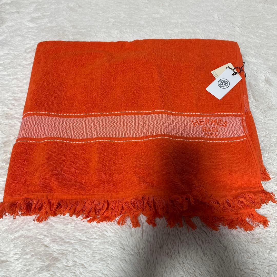 未使用 HERMES BAIN　ヨッティング　ビーチタオル　PM　大判タオル