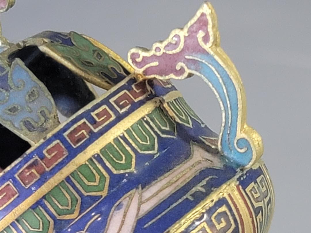 DT718 中国 七宝 香炉 六件 まとめて