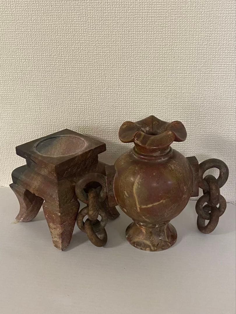 中国美術 古美術天然石 花瓶 花器 置物 時代物