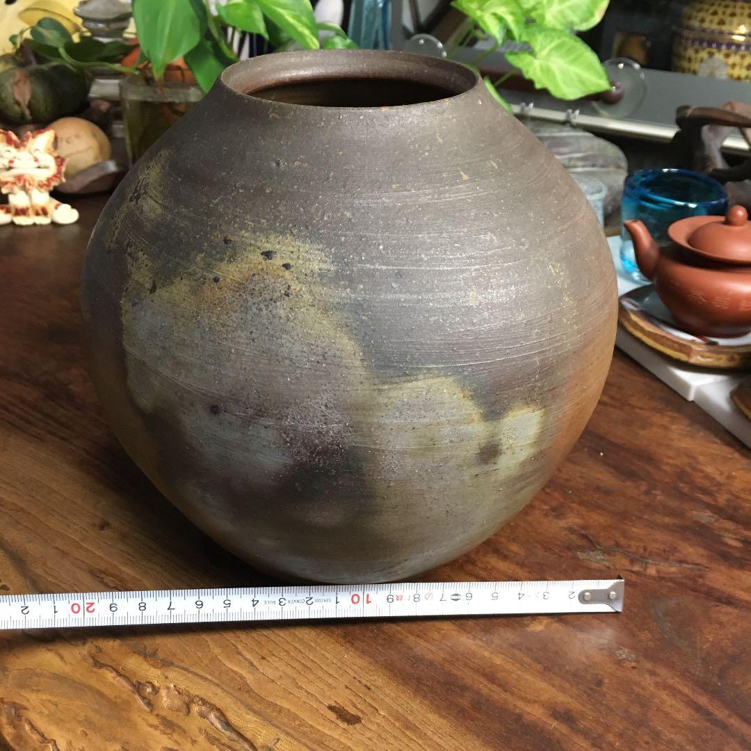 備前焼　小川秀藏　壺　壷　花瓶　一輪挿し