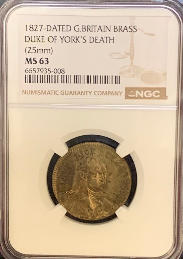 廉価出品❗️ヨーク公フレデリック　(ジョージ3世次男) 1827年 メダル