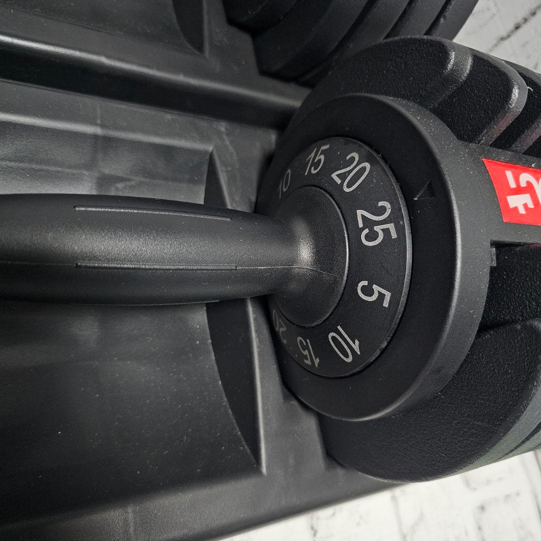 No.2 1つ WOUT ダンベル 可変式 ワンタッチ 25キロ 25kg 置台