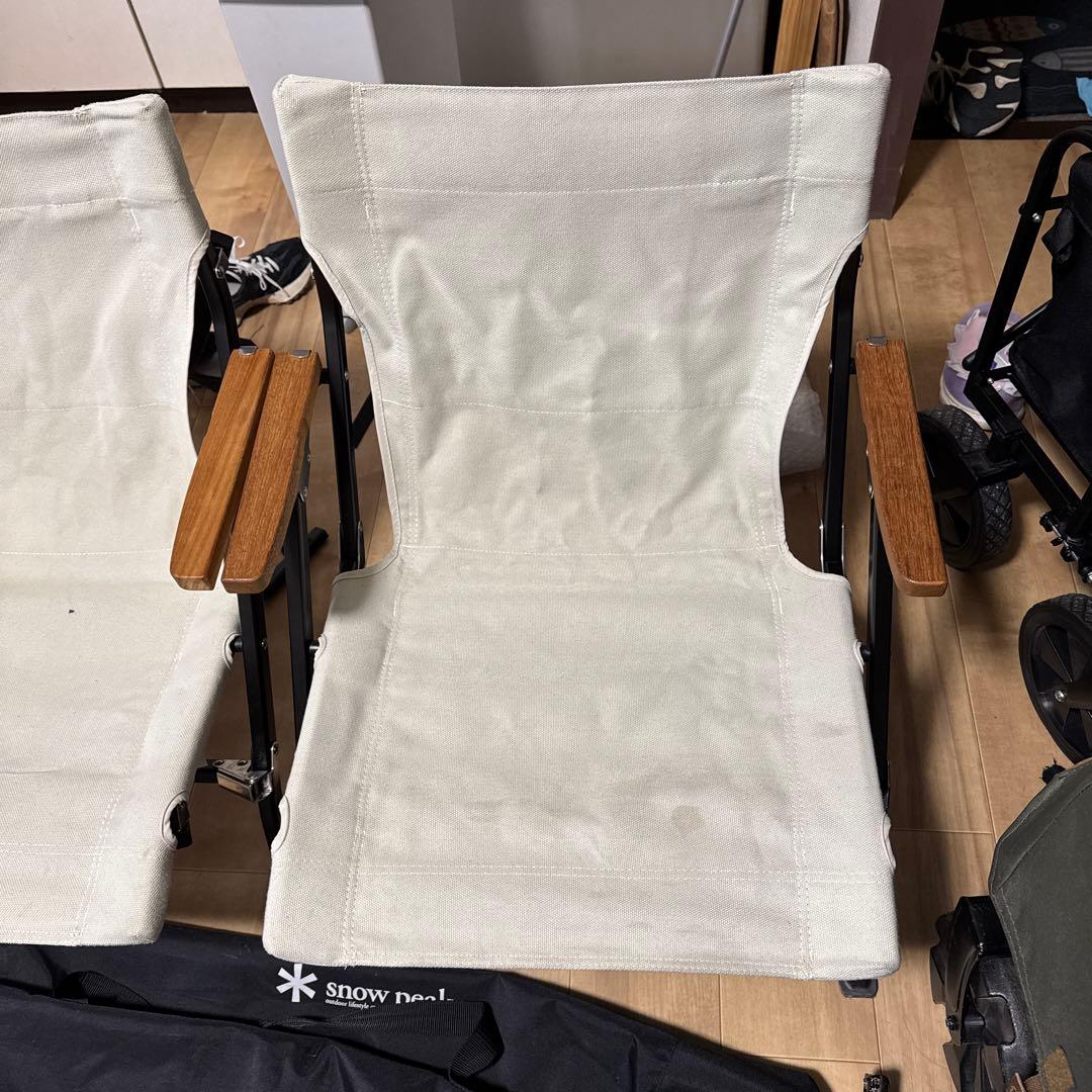 peak ローチェアショート　アイボリー2脚　LV-093IV