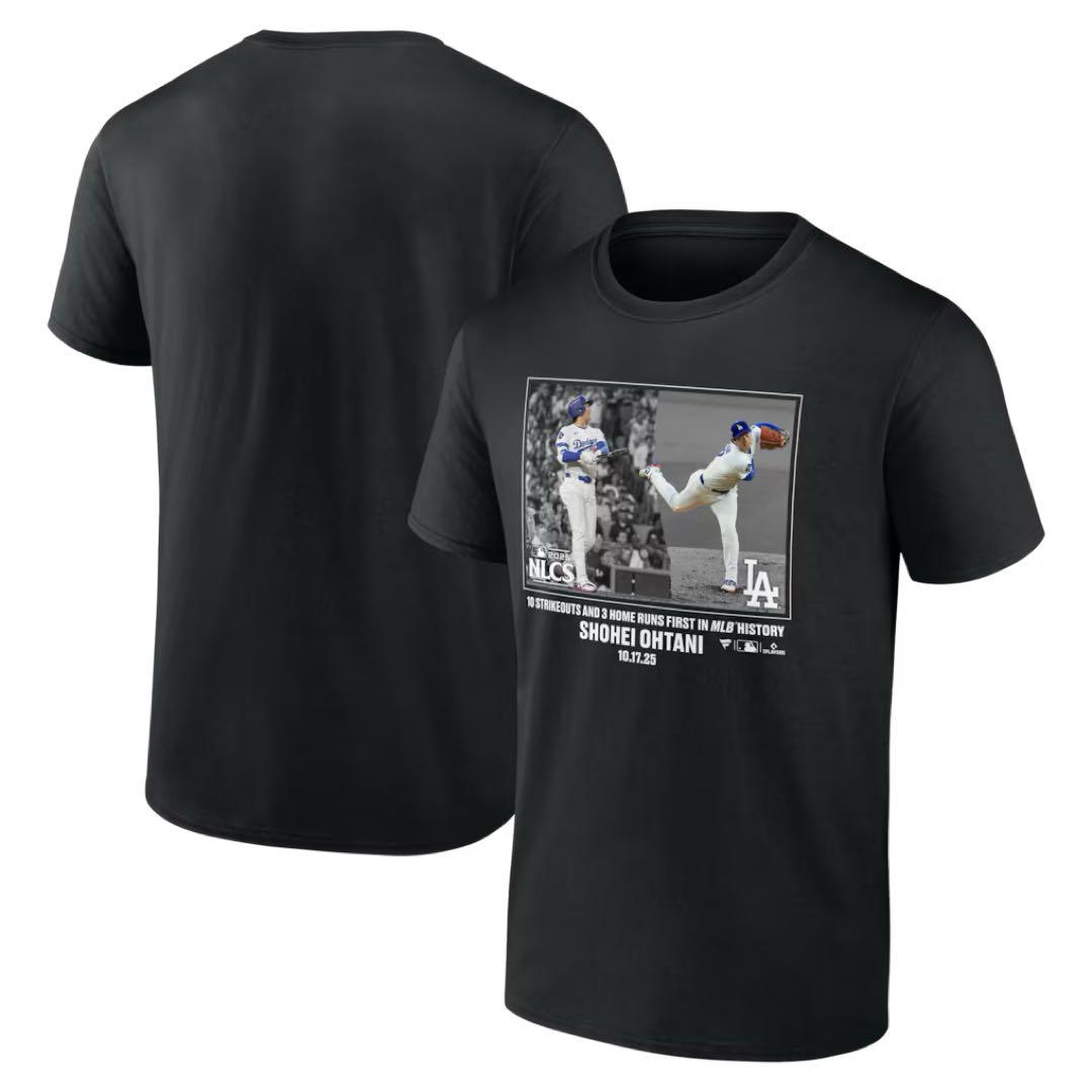 MLB ドジャース 大谷翔平 10奪三振 3ホーマー 記念Tシャツ S