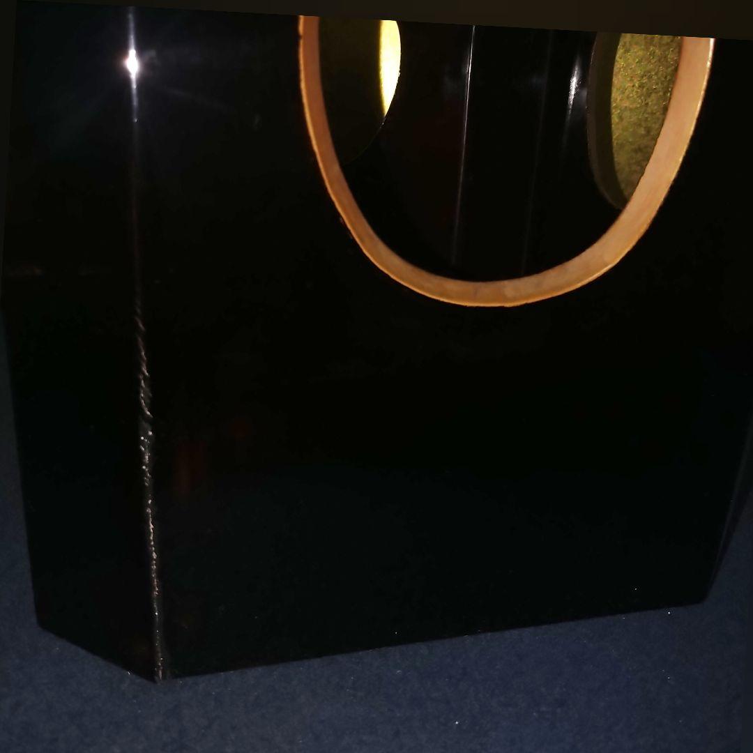 AH65 三宝 輪島塗 神具 仏具 お供え置 木製 黒漆塗 縁金彩