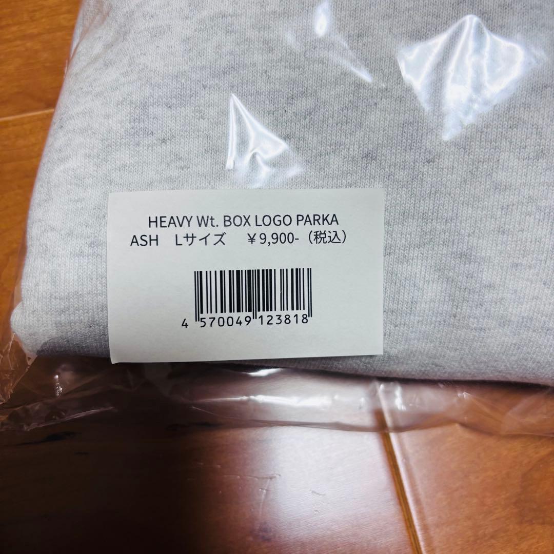 新品RAID JAPAN Lバス釣り　BOX LOGO パーカーASH 金森隆志