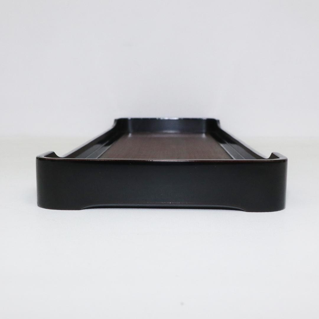 一文字盆 煎茶盆 長盆 角盆 天然木 漆 布 綿