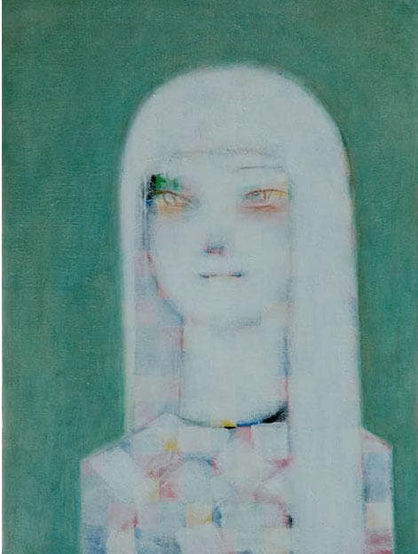 油絵 菅家令子 絵 絵画 インテリア 額付(黒) F4-071212 人物 女性