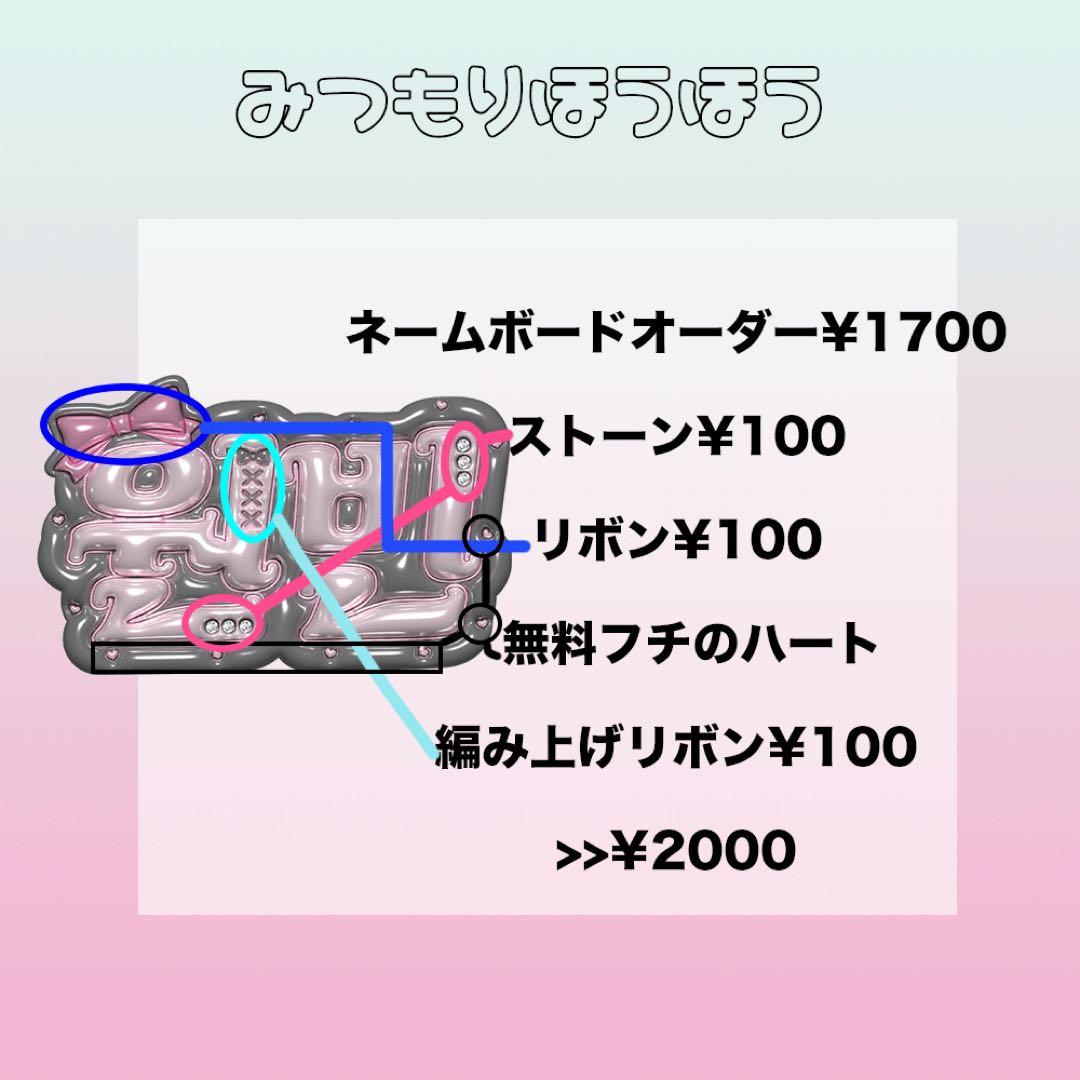 白米ネームボードオーダー