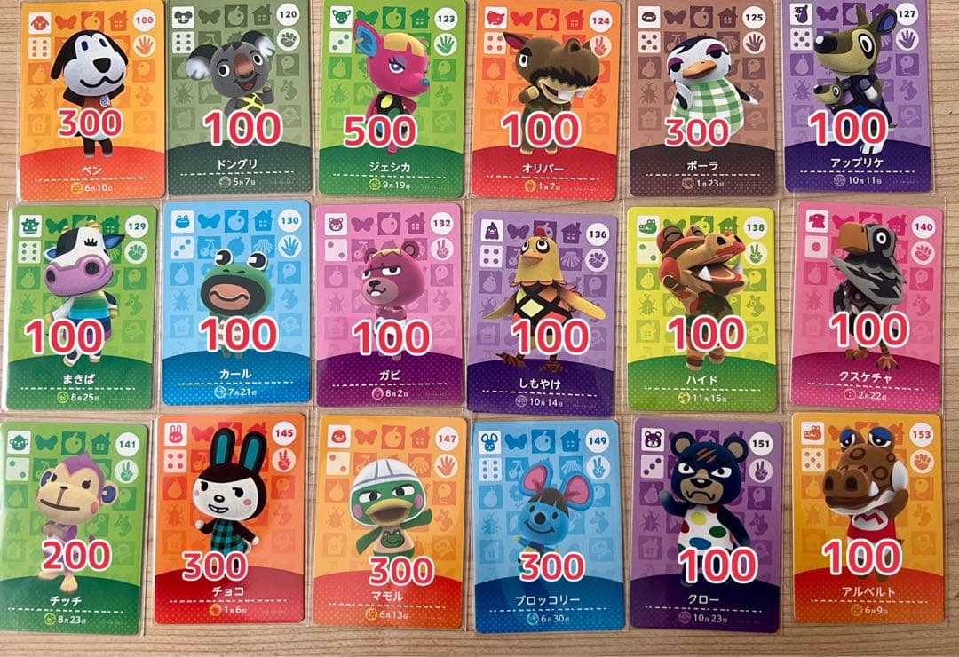 あつまれどうぶつの森　amiiboカード　【バラ売り、まとめ買い◎】