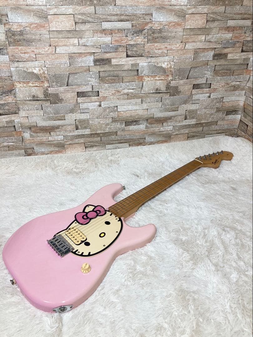 スクワイヤー　エレキギター　Hello Kitty Stratocaster