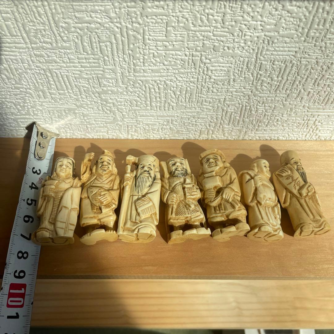 天然素材 ，マンモス ，根付，置物，骨董，七福神，アンティーク