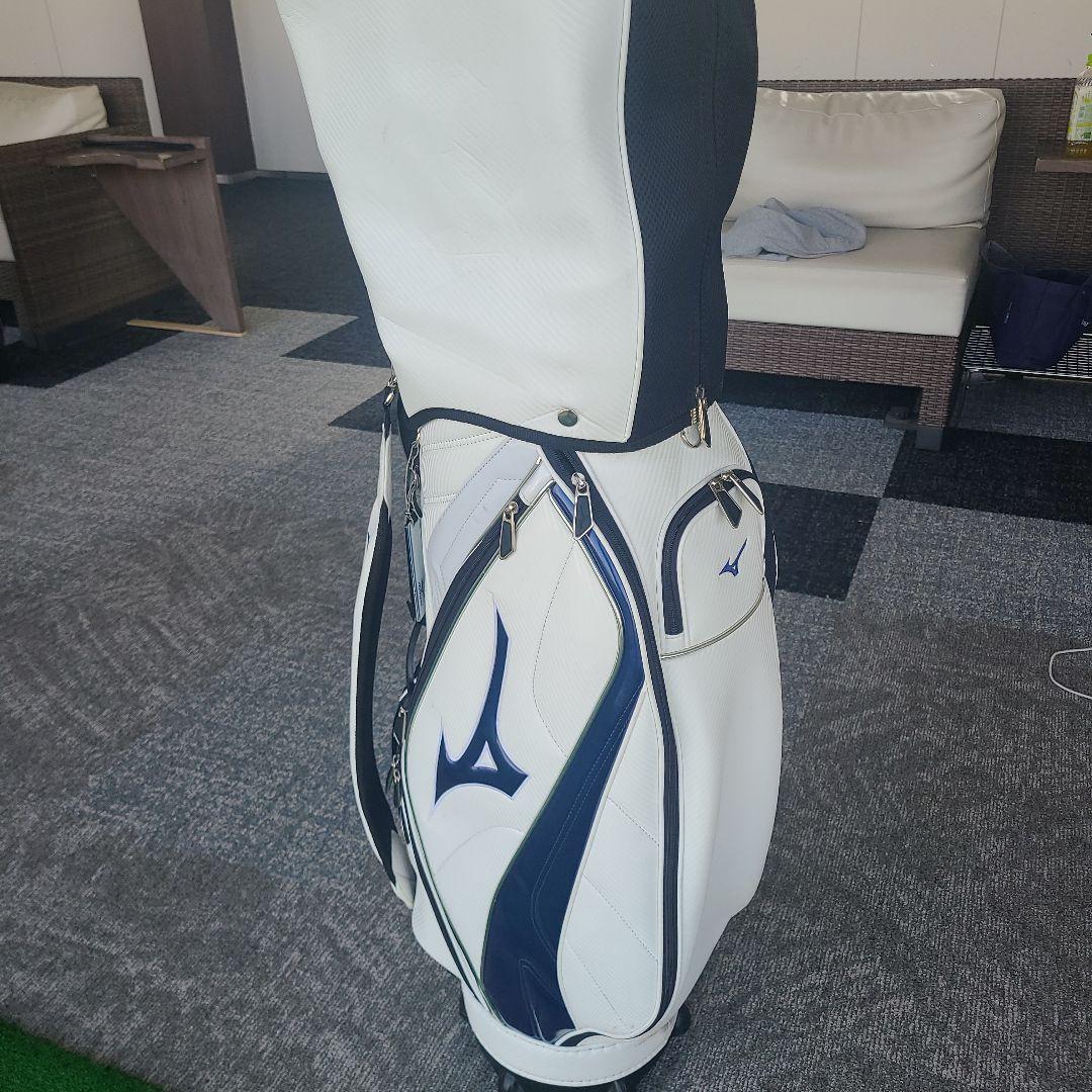 Mizuno キャディバッグ ホワイト×ネイビー ミズノ