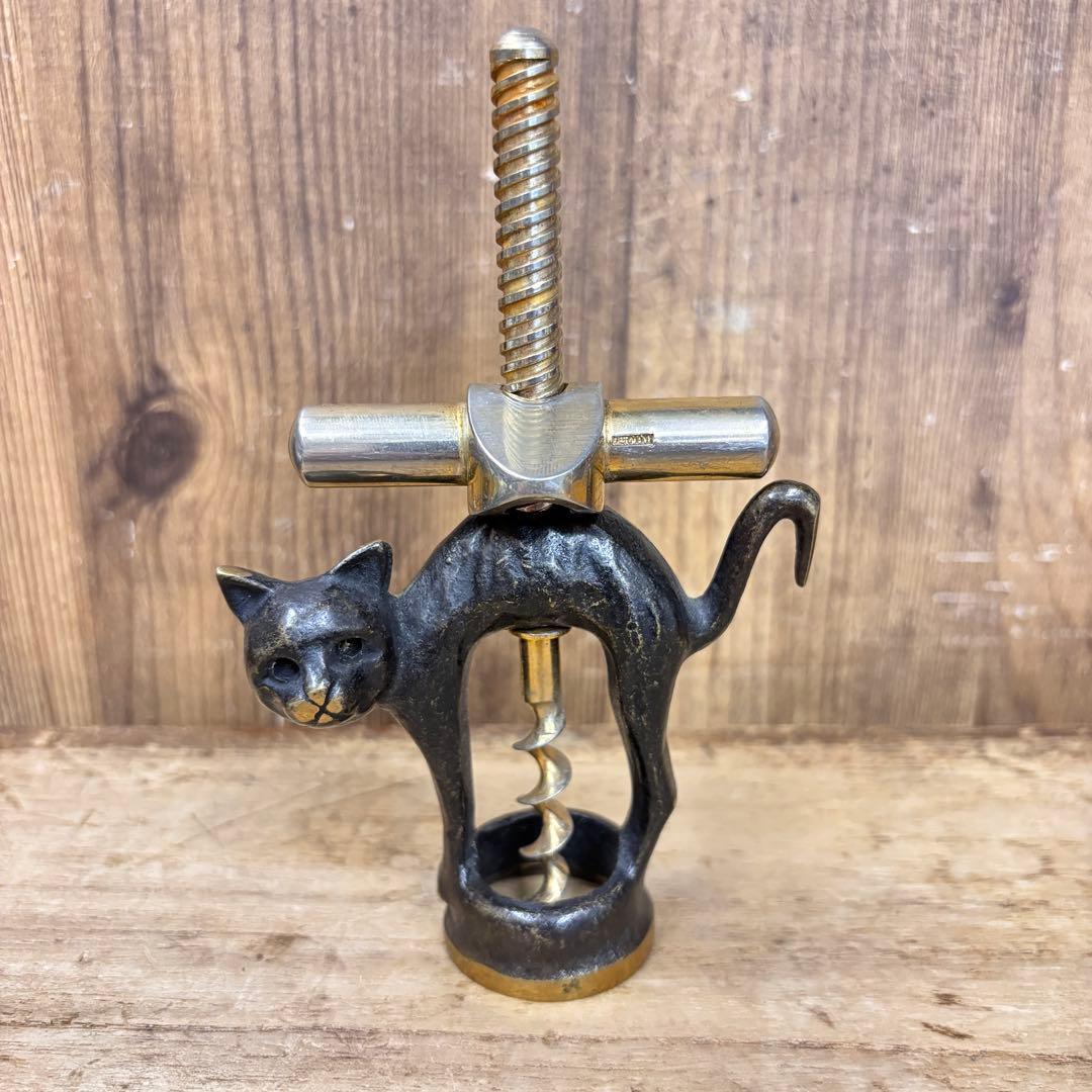 vintage MONOPOLE モノポール黒猫 ワインオープナー