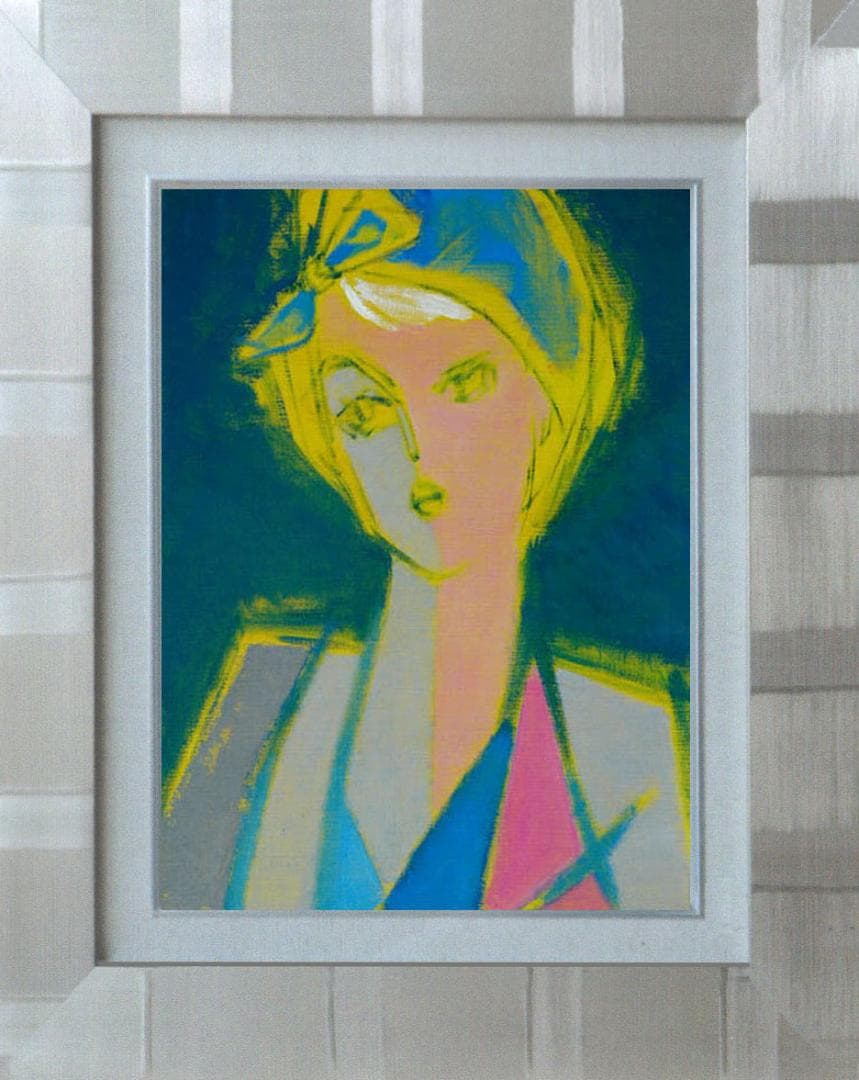 油絵 菅家令子 絵 絵画 インテリア F6-080612 人物 女性像