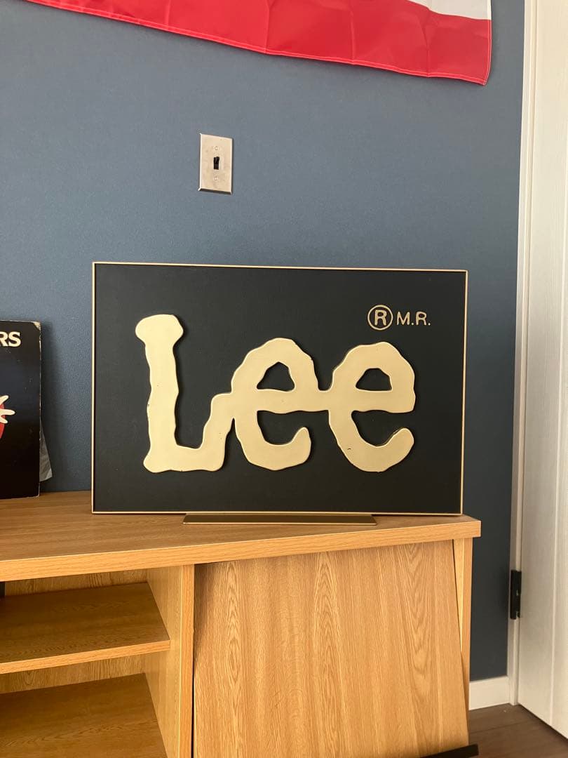 激レア Lee リー 看板 販促 ディスプレイ 店舗 非売品 什器 黒 金