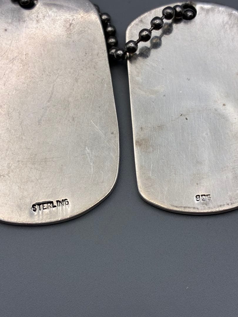 シルバー925 Silver ドッグタグIDプレート　ネックレス