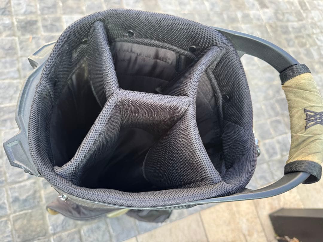 ANEW GOLF キャディバッグ ブラック/ カーキ　DRヘッドカバー付き